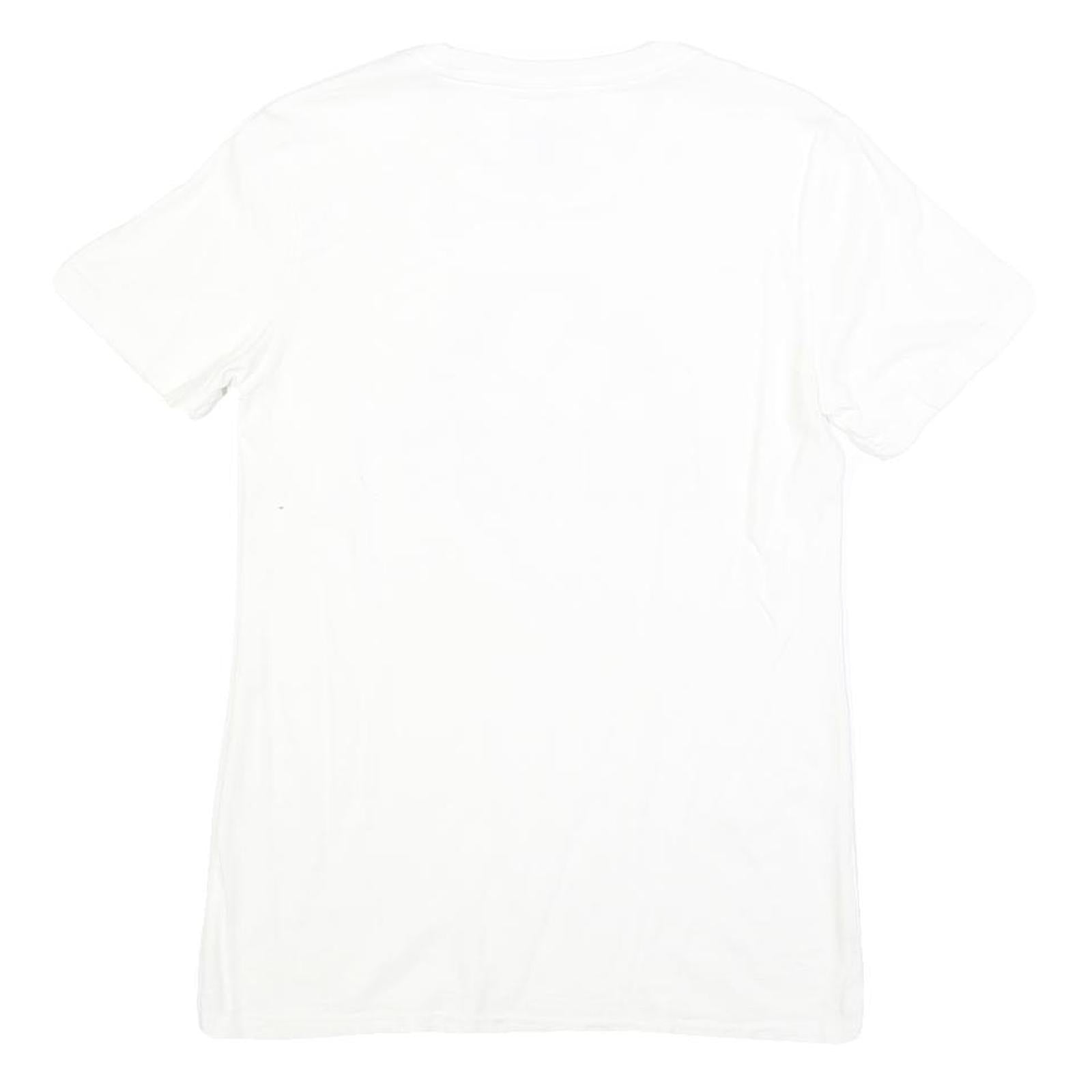 ADIDAS Mens White Cotton Blend T-Shirt S Short Sleeve Crew Neck Logo Graphic