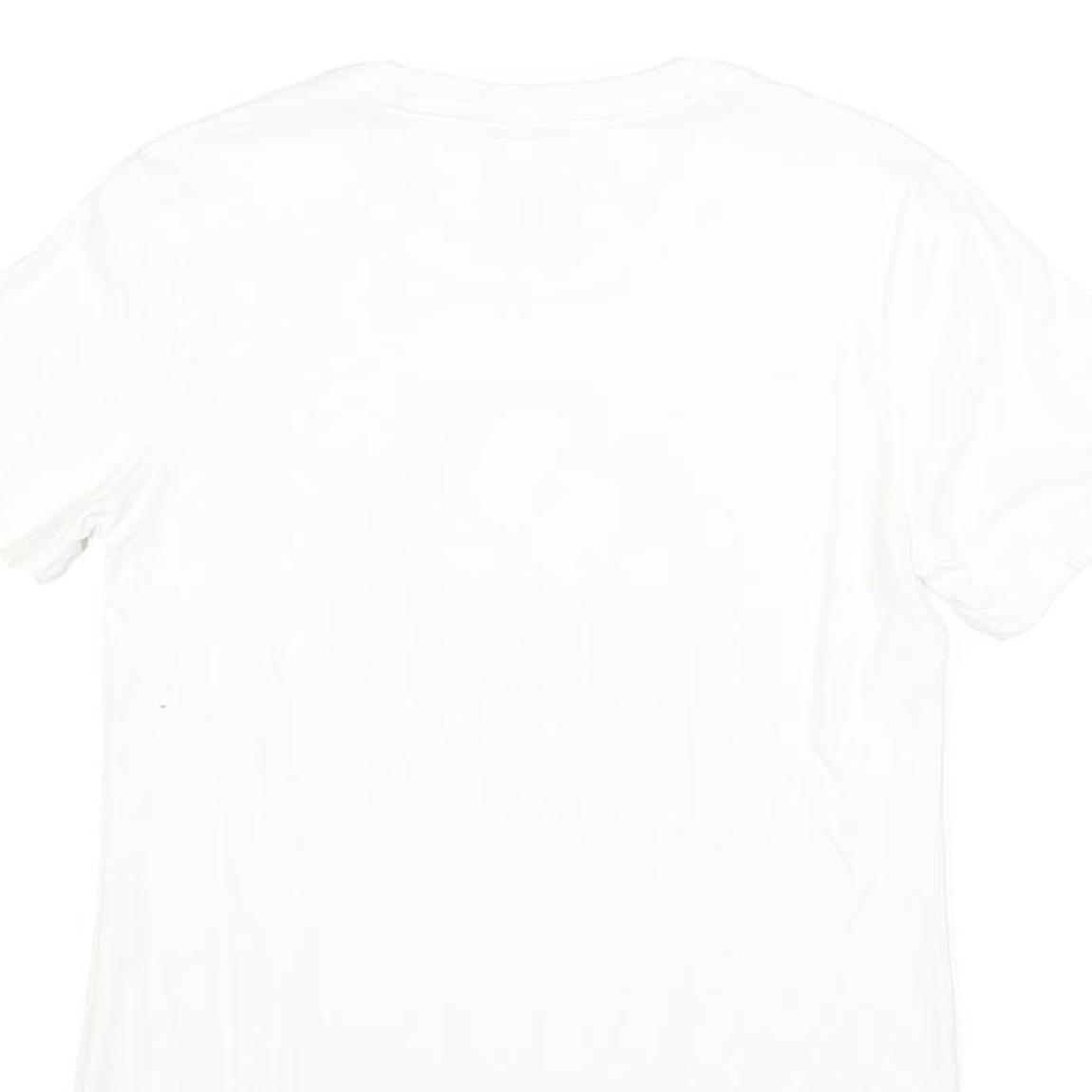 ADIDAS Mens White Cotton Blend T-Shirt S Short Sleeve Crew Neck Logo Graphic