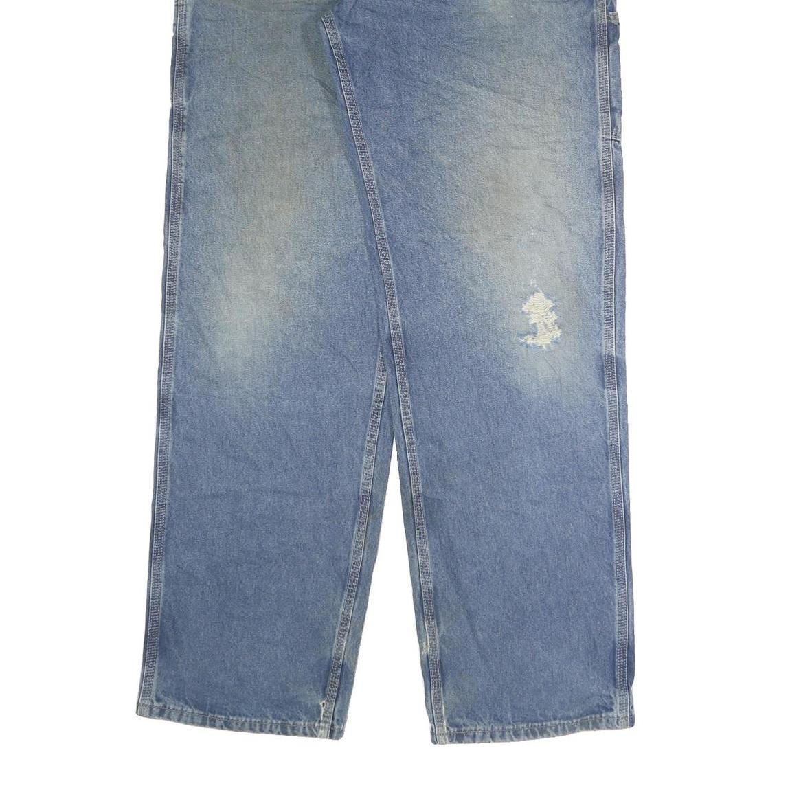 CARHARTT Mens Regular Fit Blue Denim Jeans W38 L36 Workwear Zip Closure Heavy