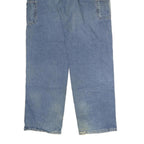 CARHARTT Mens Regular Fit Blue Denim Jeans W38 L36 Workwear Zip Closure Heavy