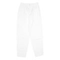 ESPRIT Womens Cotton White Classic Straight Trousers W26 L34 Casual Zip