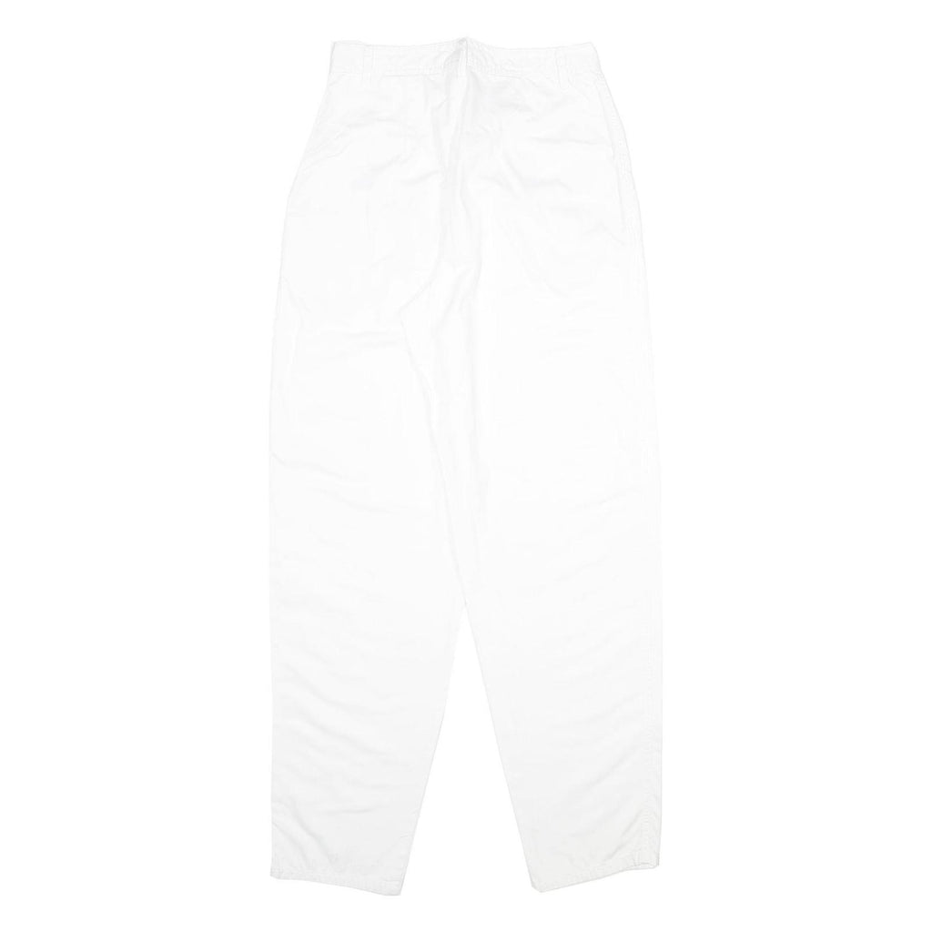 ESPRIT Womens Cotton White Classic Straight Trousers W26 L34 Casual Zip