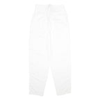 ESPRIT Womens Cotton White Classic Straight Trousers W26 L34 Casual Zip