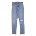 LEVI'S 501S Womens Jeans Blue Slim Skinny Denim Medium W25 L29 Classic Button
