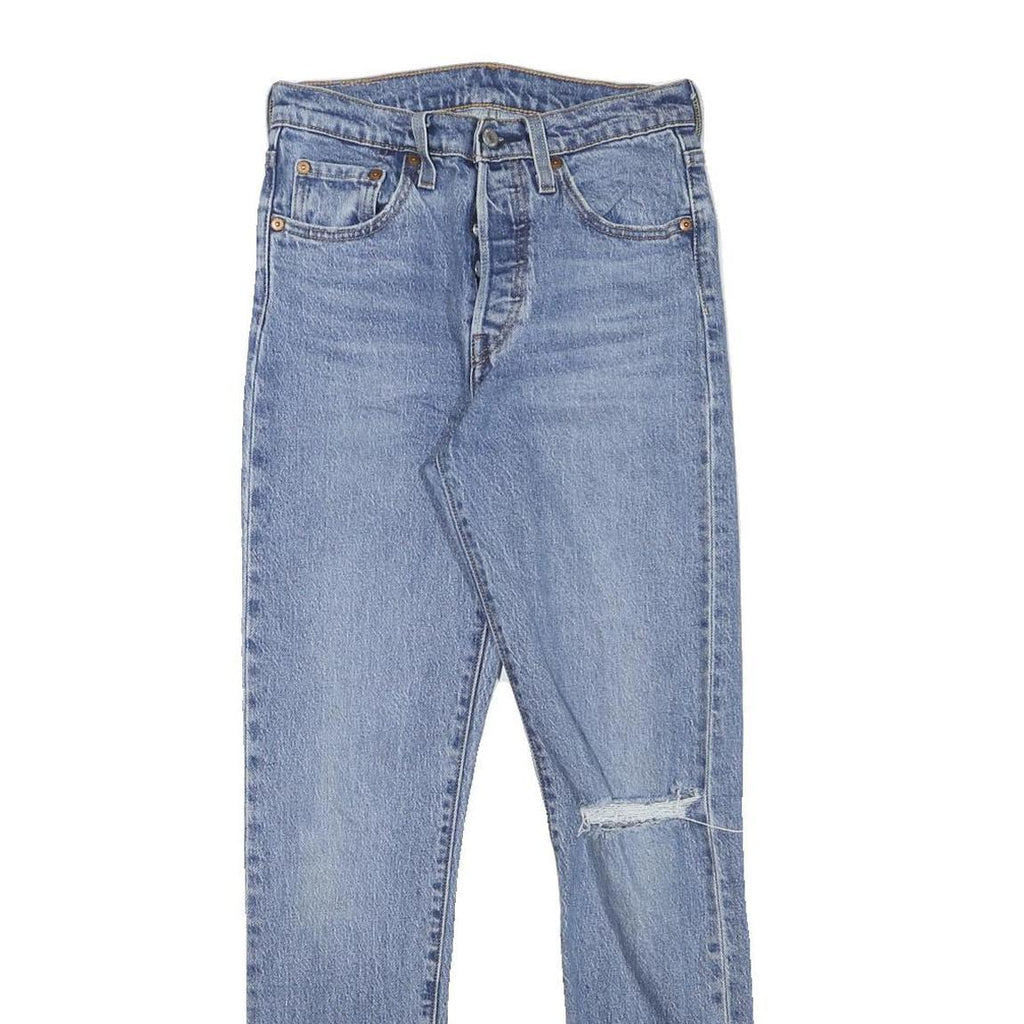 LEVI'S 501S Womens Jeans Blue Slim Skinny Denim Medium W25 L29 Classic Button