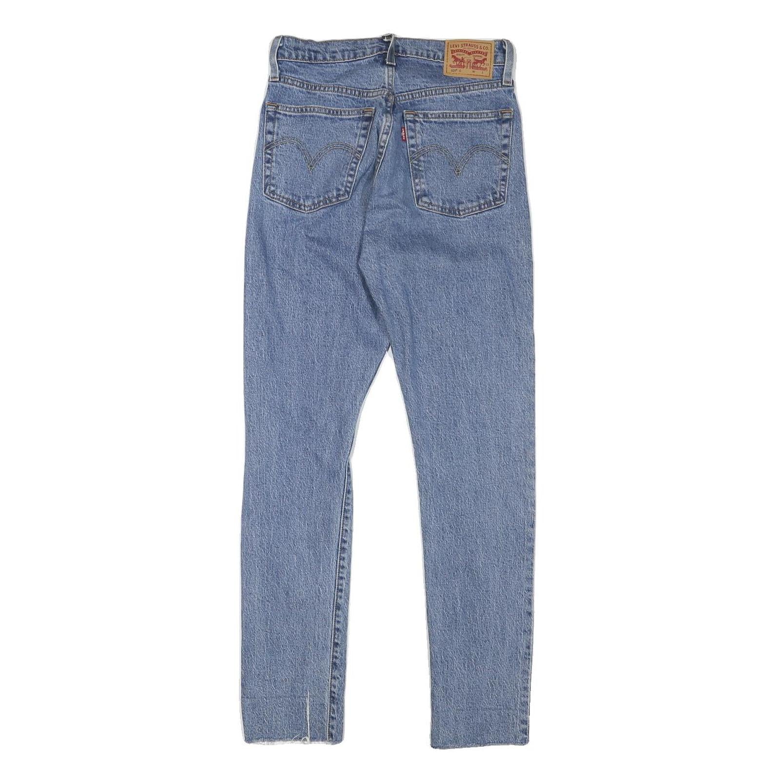 LEVI'S 501S Womens Jeans Blue Slim Skinny Denim Medium W25 L29 Classic Button