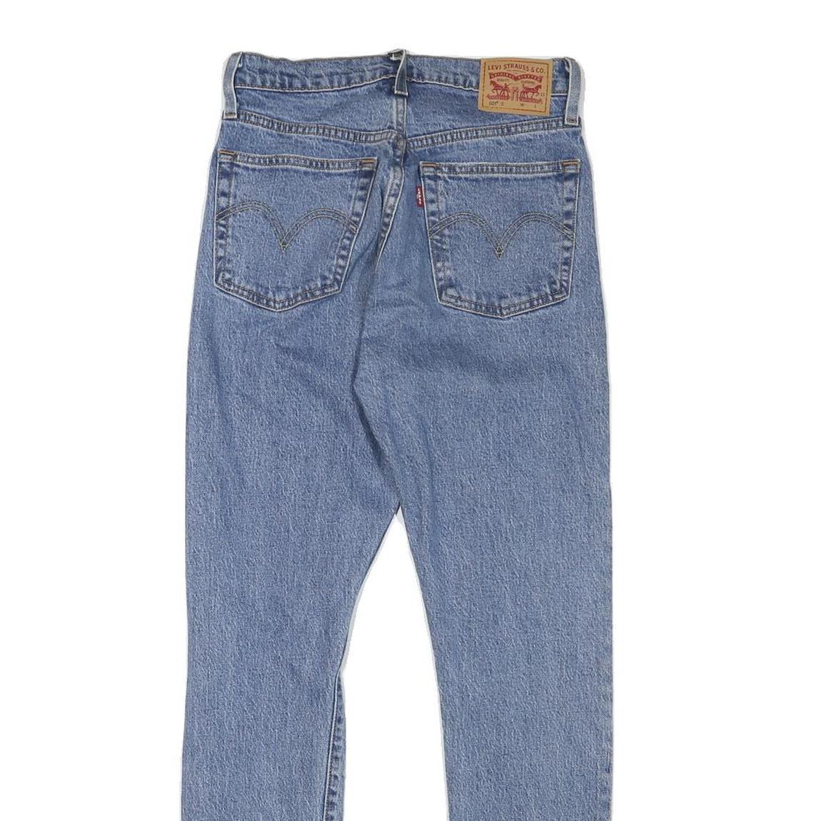 LEVI'S 501S Womens Jeans Blue Slim Skinny Denim Medium W25 L29 Classic Button