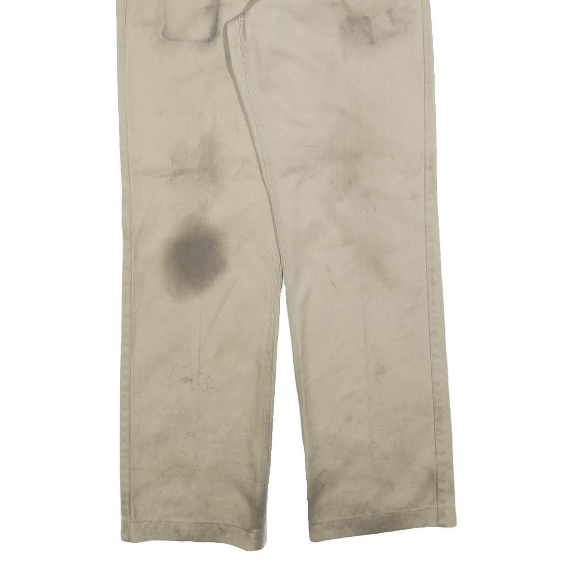 CARHARTT Mens Regular Beige Cotton Blend Workwear Trousers W30 L32