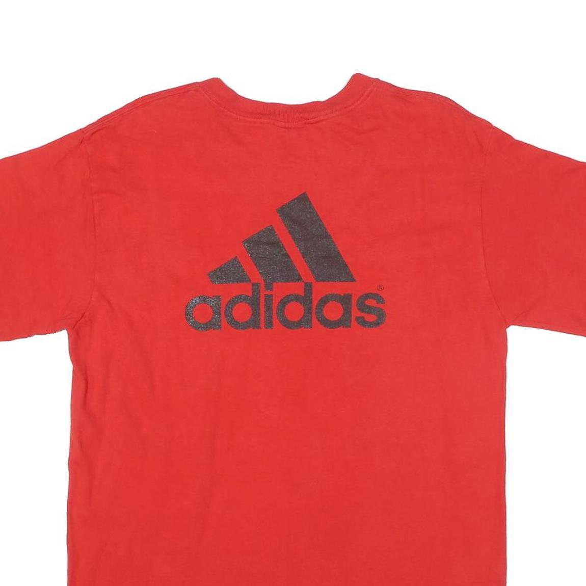 ADIDAS Mens Red 2002 Simplot Games Graphic T-Shirt S Short Sleeve Crew Neck