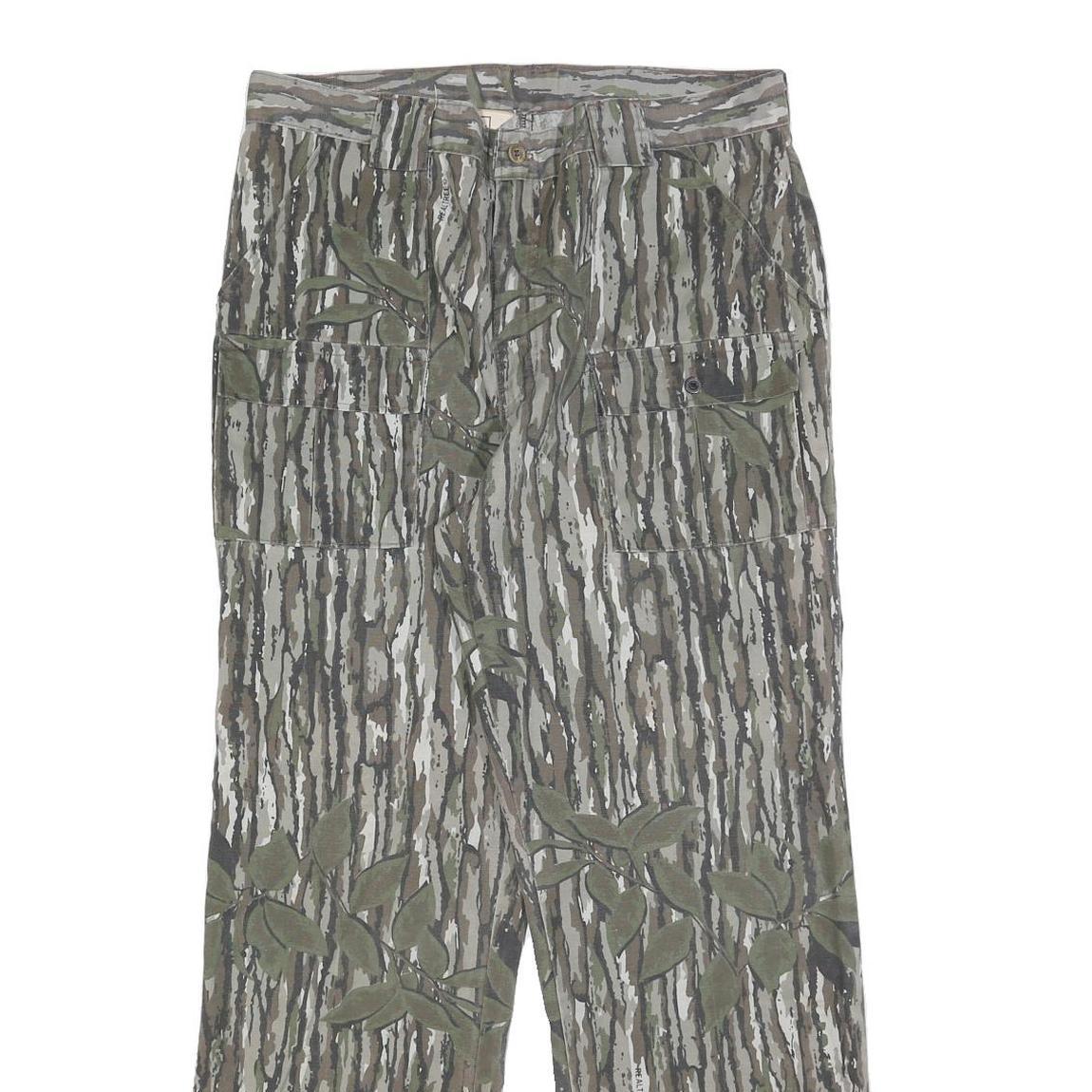 WALLS Mens Cotton Blend Relaxed Camouflage Trousers W35 L31 Casual Outdoor Wear