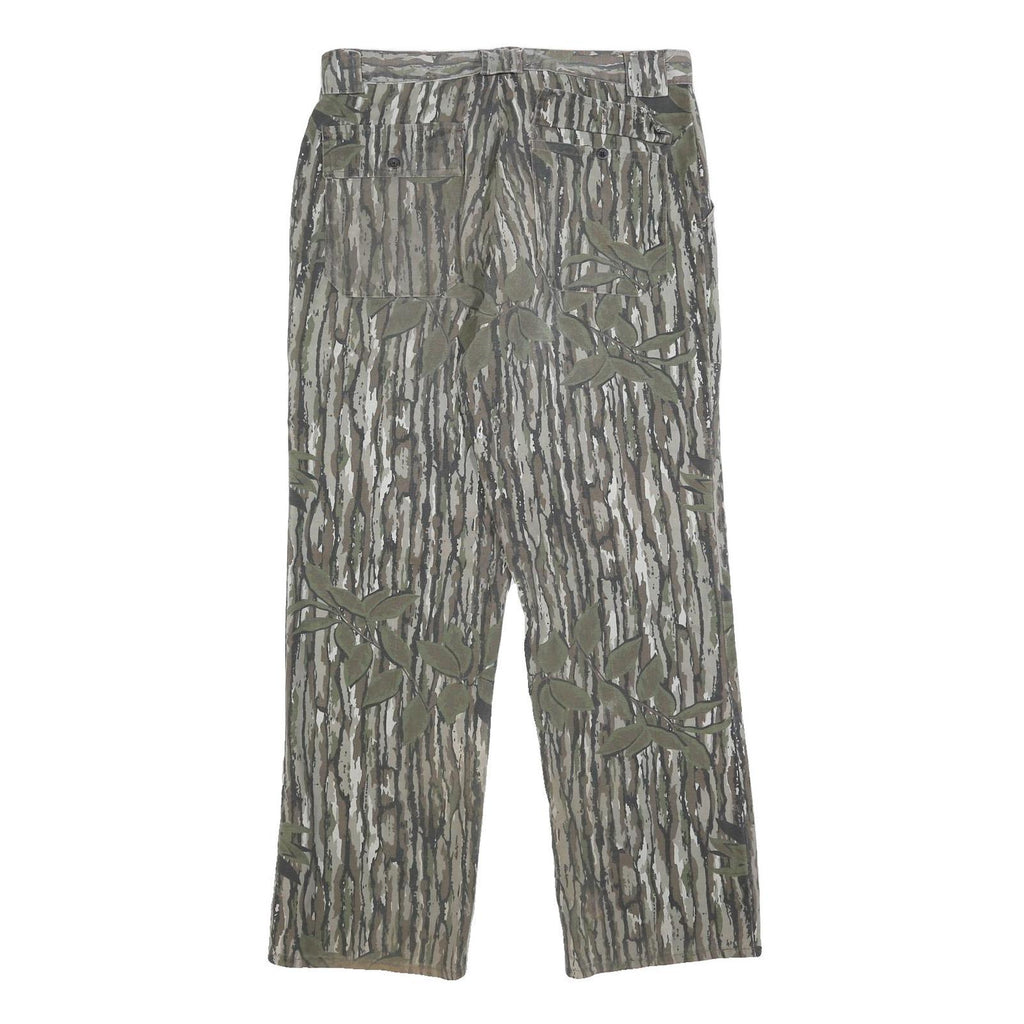 WALLS Mens Cotton Blend Relaxed Camouflage Trousers W35 L31 Casual Outdoor Wear