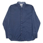 TED BAKER Mens Plain Shirt Blue Long Sleeve L