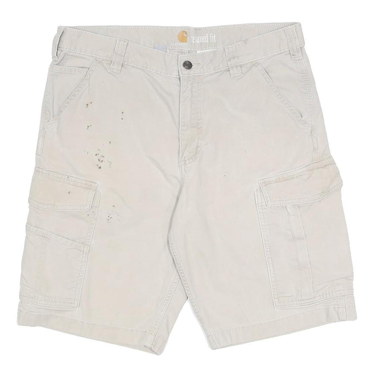 CARHARTT Mens Shorts Beige Cargo Relaxed Fit Cotton Blend M W33 Workwear
