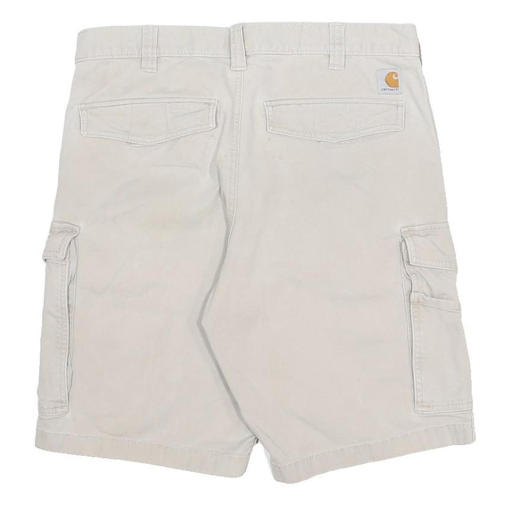 CARHARTT Mens Shorts Beige Cargo Relaxed Fit Cotton Blend M W33 Workwear
