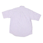 NAUTICA Mens Purple & White Striped Cotton Blend Shirt L Button Down Casual