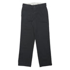DICKIES Mens Black Classic Straight Trousers W30 L30 Polyester Zip Workwear