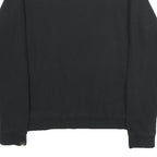 ELLESSE Womens Black Cotton Blend Crew Neck UK 10 Sweatshirt Logo Print