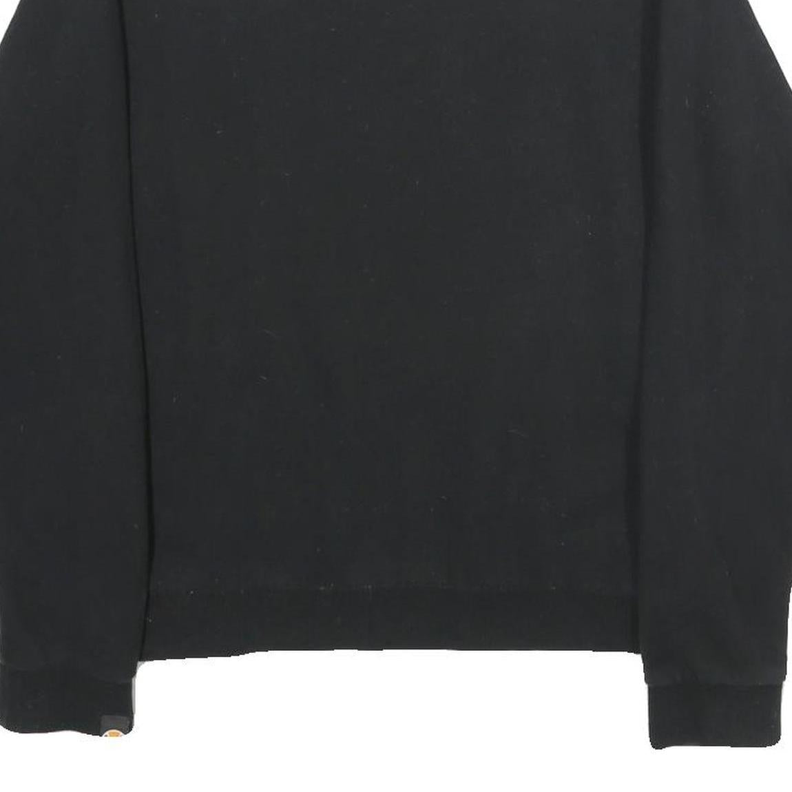 ELLESSE Womens Black Cotton Blend Crew Neck UK 10 Sweatshirt Logo Print