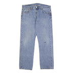 LEVI'S 501 Mens Jeans Blue Regular Straight Denim Light W35 L30 Classic Fit