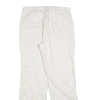 CECIL Womens Polyester Blend White Regular Fit Straight Leg Trousers W30 L32 Zip