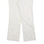 CECIL Womens Polyester Blend White Regular Fit Straight Leg Trousers W30 L32 Zip