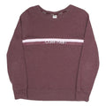 CALVIN KLEIN Womens Maroon & Pink Logo Print Pullover Crew Neck M Cotton Blend