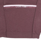 CALVIN KLEIN Womens Maroon & Pink Logo Print Pullover Crew Neck M Cotton Blend