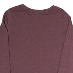 CALVIN KLEIN Womens Maroon & Pink Logo Print Pullover Crew Neck M Cotton Blend