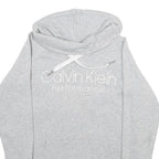 CALVIN KLEIN PERFORMANCE Womens Grey Hoodie S Cotton Blend Pullover Soft