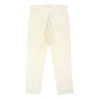 HACKETT LONDON Mens Cream Regular Fit Woven Trousers W36 L32 Classic Button