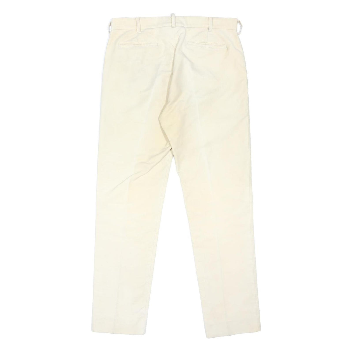 HACKETT LONDON Mens Cream Regular Fit Woven Trousers W36 L32 Classic Button