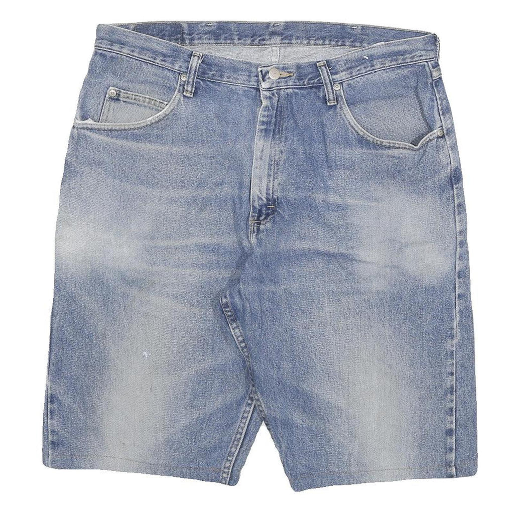WRANGLER Mens Denim Blue Casual Shorts 2XL W36 Cotton Blend Classic Fit