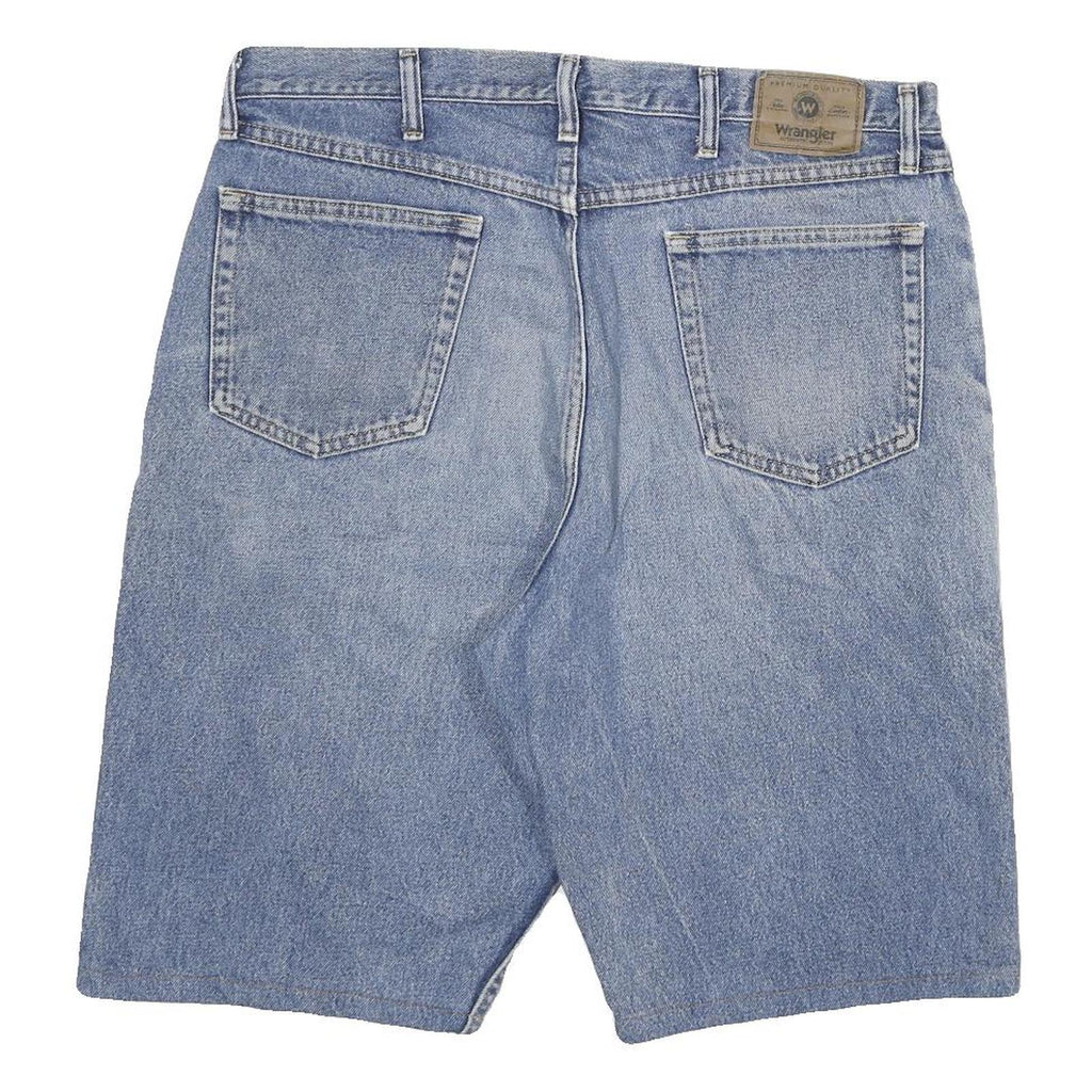 WRANGLER Mens Denim Blue Casual Shorts 2XL W36 Cotton Blend Classic Fit