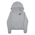 NIKE Womens Grey Hoodie S Cotton Blend Pullover Sports Casual Sweatshirt