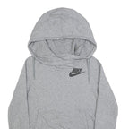NIKE Womens Grey Hoodie S Cotton Blend Pullover Sports Casual Sweatshirt