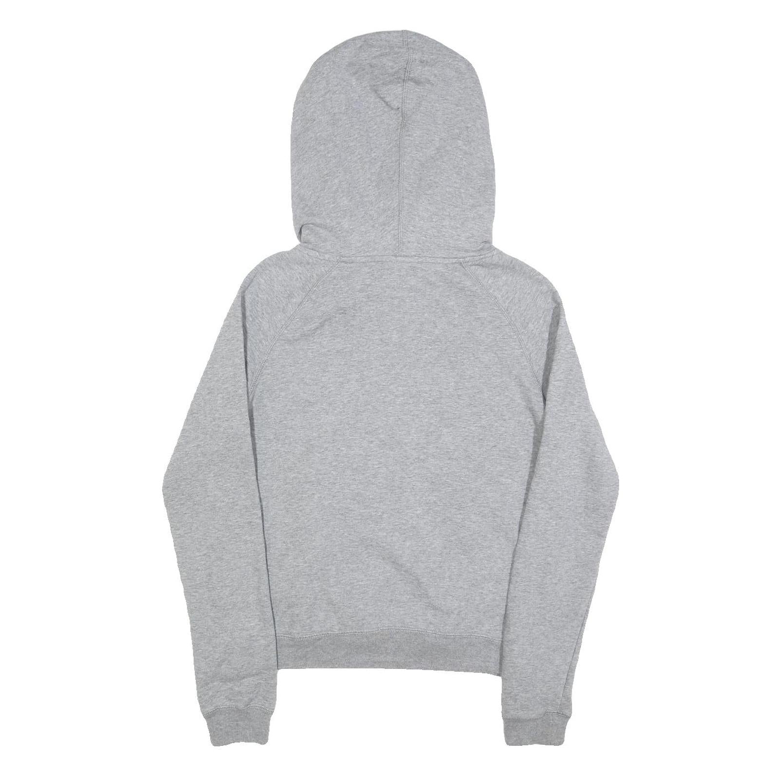 NIKE Womens Grey Hoodie S Cotton Blend Pullover Sports Casual Sweatshirt