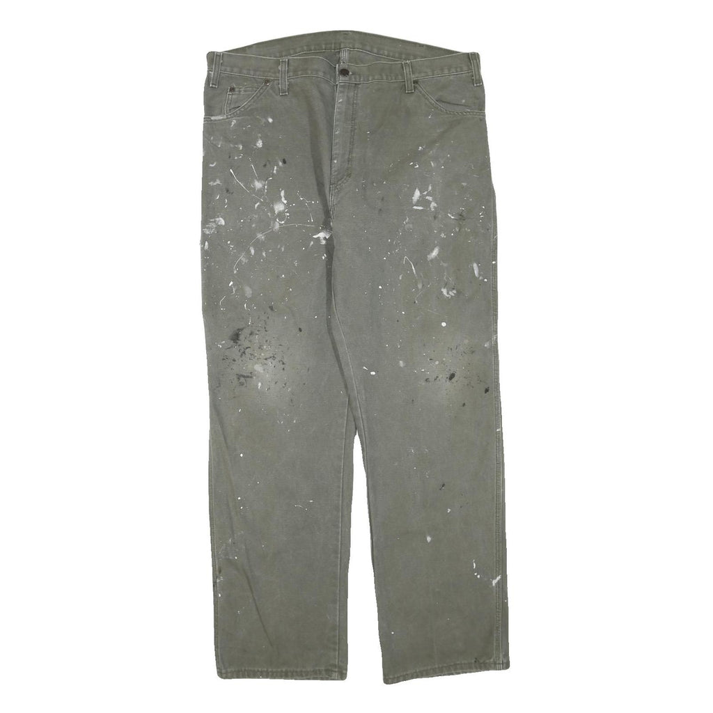 DICKIES Mens Regular Fit Workwear Cotton Blend Paint Splattered Jeans W40 L32