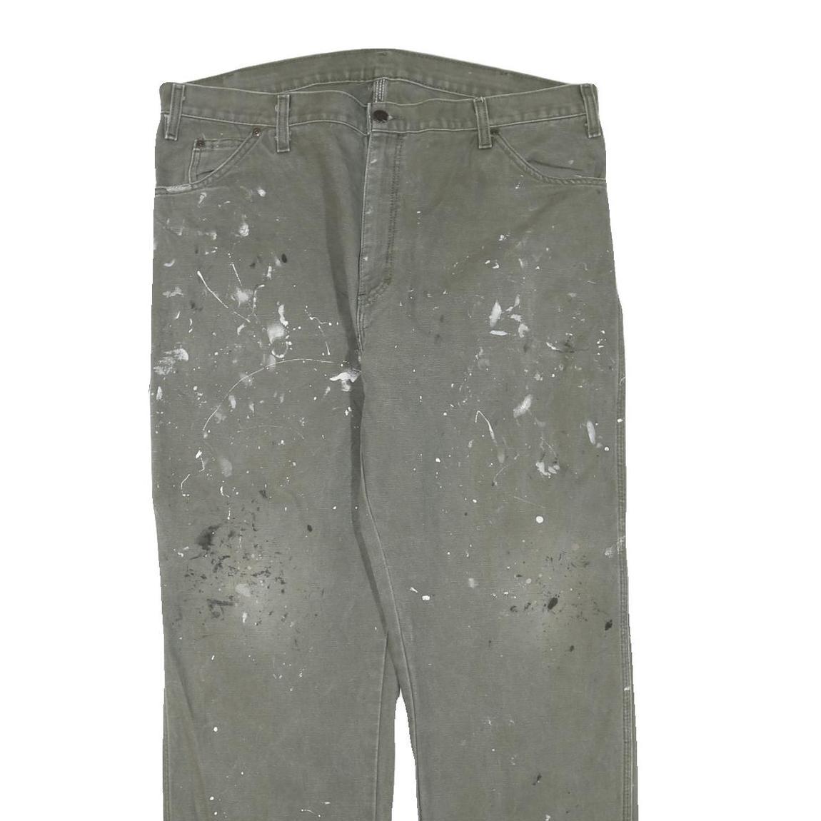 DICKIES Mens Regular Fit Workwear Cotton Blend Paint Splattered Jeans W40 L32