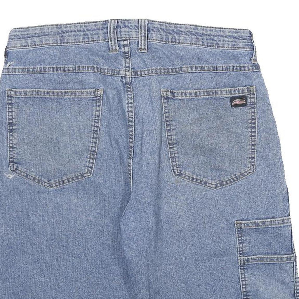 DICKIES Mens Shorts Blue Casual Loose L W34 Denim Workwear