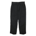 Womens Black Regular Fit Straight Leg Trousers W30 L25 Polyester Blend Zip