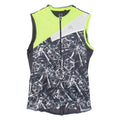 KALENJI Paint Splatter Cycling Mens Jersey Grey 1/2 Zip M