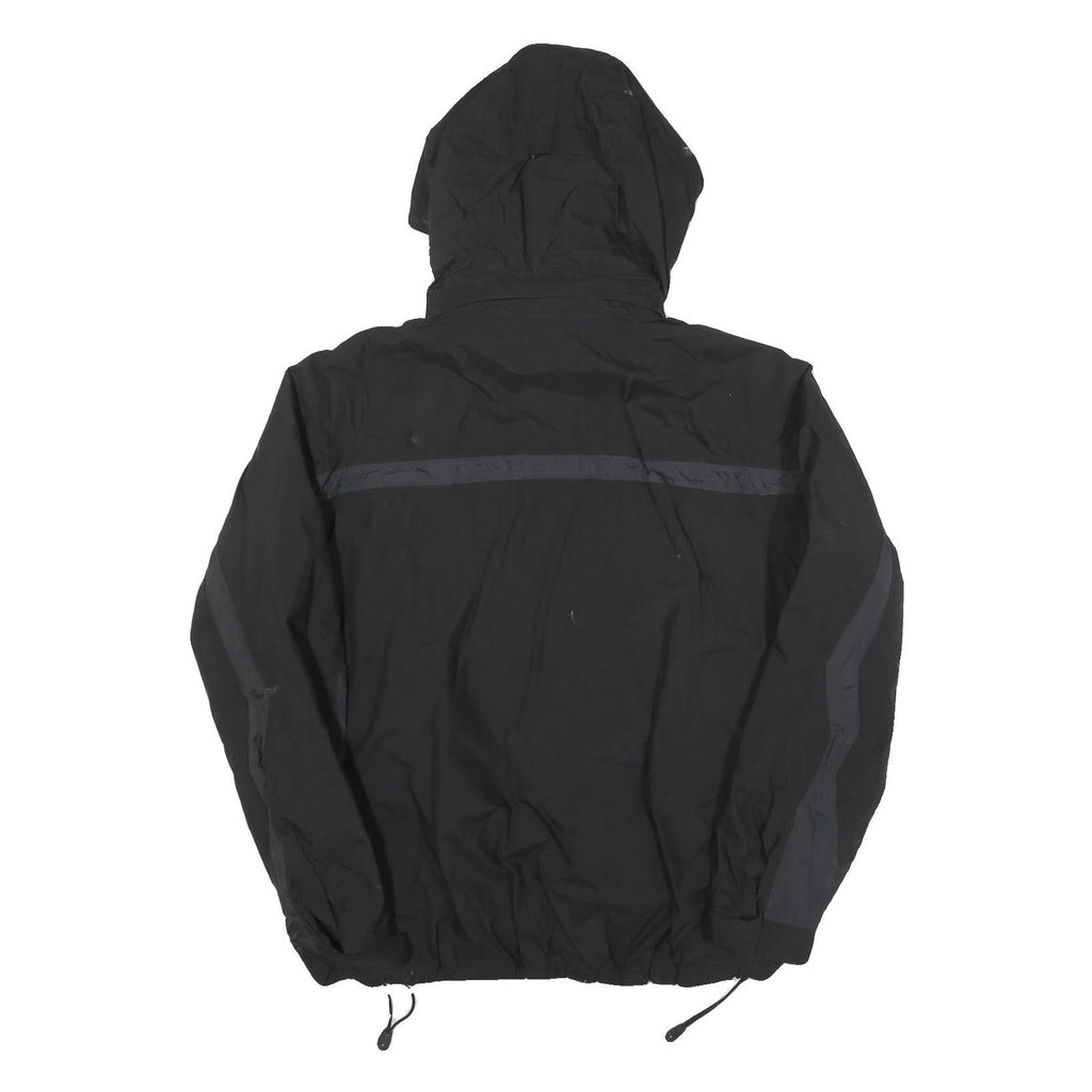 HELLY HANSEN Mens Black Outdoor Jacket XL Polyester Blend Zip Hooded Plain