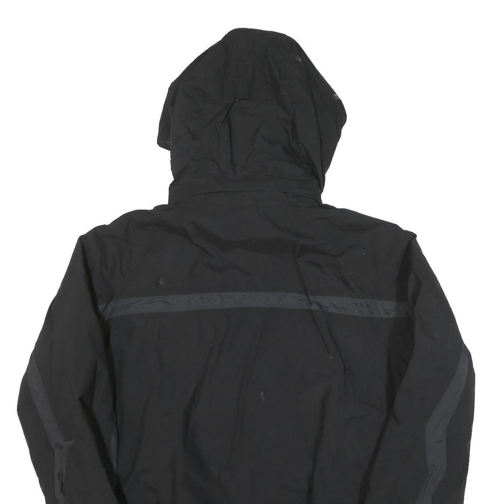 HELLY HANSEN Mens Black Outdoor Jacket XL Polyester Blend Zip Hooded Plain