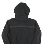 HELLY HANSEN Mens Black Outdoor Jacket XL Polyester Blend Zip Hooded Plain