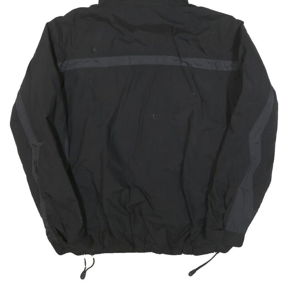 HELLY HANSEN Mens Black Outdoor Jacket XL Polyester Blend Zip Hooded Plain