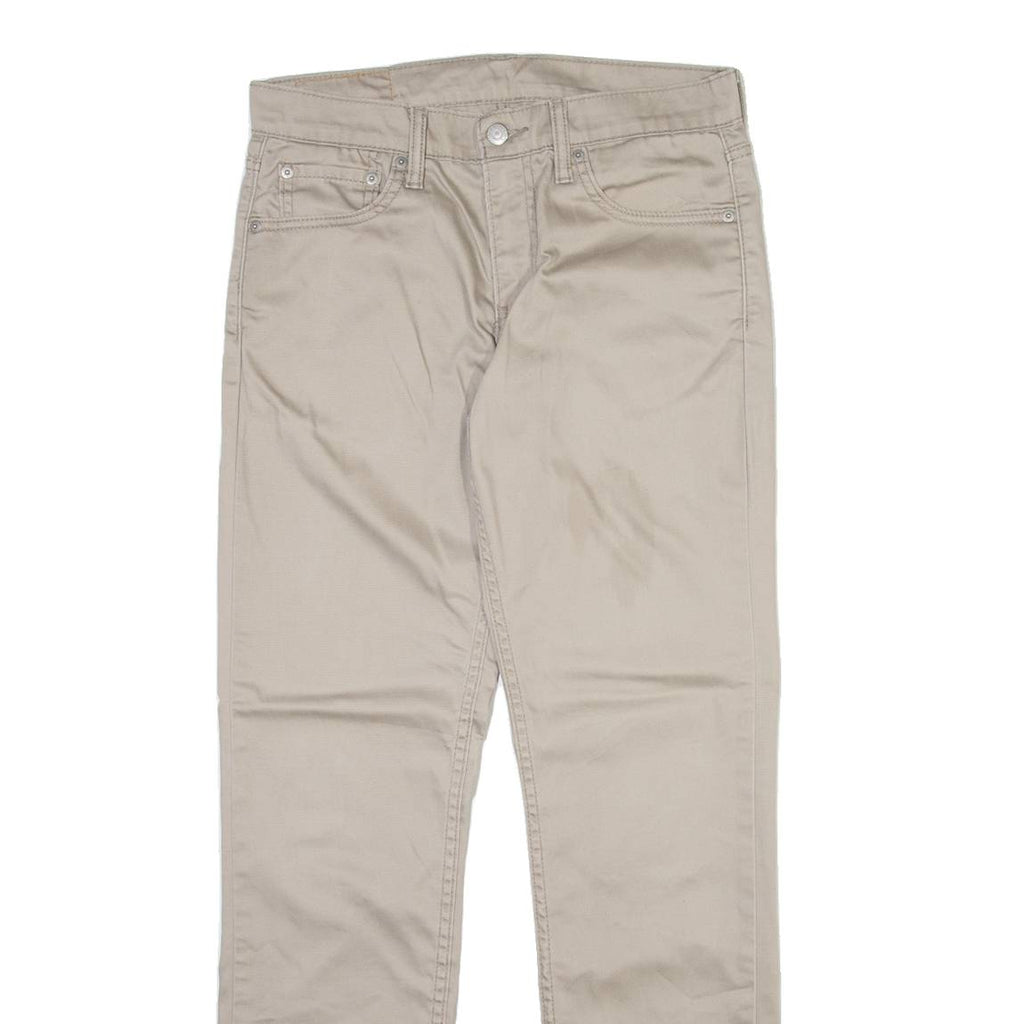 LEVI'S 511 Mens Trousers Beige Slim Straight W30 L32
