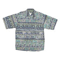 THE TERRITORY AHEAD Mens Green & Beige Pattern Cotton Blend Shirt XL Casual