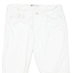 LEVI'S Womens White Casual Shorts L W36 Cotton Blend Comfort Fit