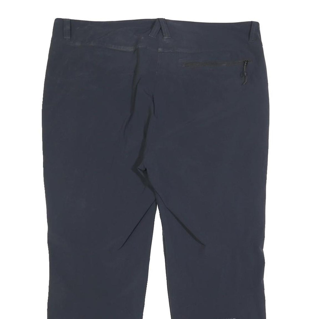 MAMMUT Womens Synthetic Black Regular Fit Straight Trousers W40 L27 Outdoor Zip