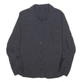 TOMMY HILFIGER Womens Navy Blue Shirt L Polka Dot Cotton Blend Long Sleeve